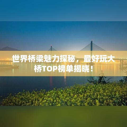 世界橋梁魅力探秘，最好玩大橋TOP榜單揭曉！