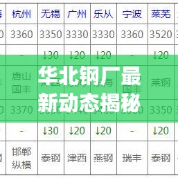 華北鋼廠最新動態(tài)揭秘，行業(yè)趨勢展望與未來發(fā)展藍圖